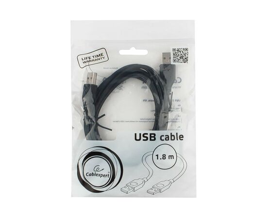  Кабель Cablexpert CCP-USB2-AMAM-6 USB 2.0 Pro, AM/AM, 1.8м, экран, черный, пакет 