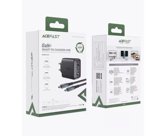  СЗУ ACEFAST A17 65W GaN multi-function HUB, black 