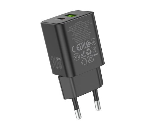  СЗУ BOROFONE BN14 Royal PD30W+QC3.0 charger(EU) (черный) 