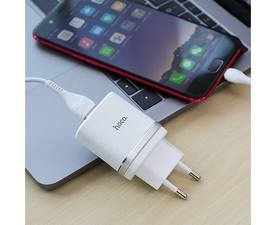  СЗУ HОСО C12Q Smart QC3.0 (белый) 