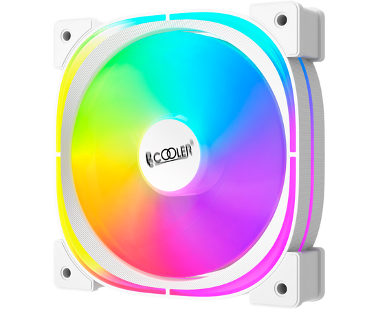  Вентилятор PCCooler EF120 ARGB White 4pin PWM + 3pin ARGB, 600-1500 об/мин Retail 