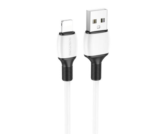  Кабель USB - Apple lightning Borofone BX84 100см 2,4A (white) (217539) 