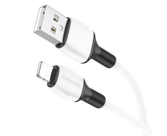  Кабель USB - Apple lightning Borofone BX84 100см 2,4A (white) (217539) 