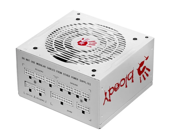  Блок питания BLOODY BD-PS750G (BD-PS750G-MW), 750Вт, 120мм, белый, retail 