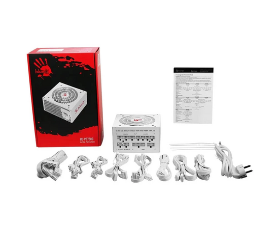  Блок питания BLOODY BD-PS750G (BD-PS750G-MW), 750Вт, 120мм, белый, retail 