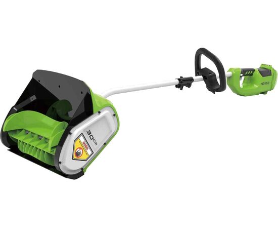  Снегоуборщик GreenWorks 2600807USB2 аккумуляторный c USB и ЗУ 40V, 30 см, бесщеточный, с 1хАКБ 2 Ач 