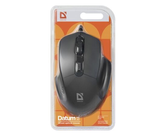  Мышь DEFENDER  Datum MB-347 Black, USB, 4 кн., 1600 dpi 