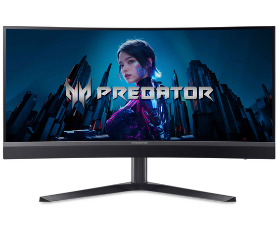  Монитор Acer Predator X34V3bmiiphuzx (UM.CXXEE.301) 34" VA 3440x1440 180 Hz 1000cd/m2 1ms 2xHDMI(2.0) + 1xDP + 1xType-C(90W) + SPK + Audio out 