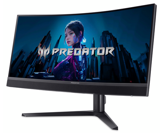  Монитор Acer Predator X34V3bmiiphuzx (UM.CXXEE.301) 34" VA 3440x1440 180 Hz 1000cd/m2 1ms 2xHDMI(2.0) + 1xDP + 1xType-C(90W) + SPK + Audio out 
