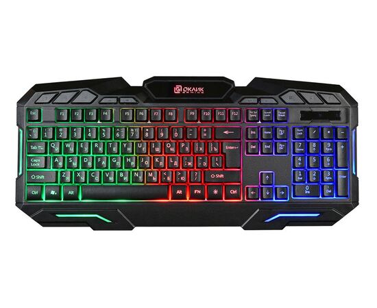  Клавиатура Oklick 700G Dynasty черный USB Multimedia for gamer LED 