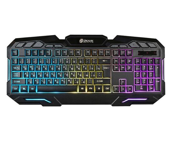  Клавиатура Oklick 700G Dynasty черный USB Multimedia for gamer LED 