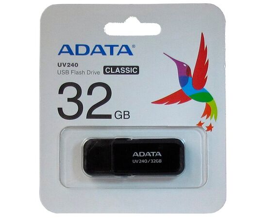 USB-флешка A-DATA 32GB AUV240-32G-RBK UV240, USB 2.0, Черный 