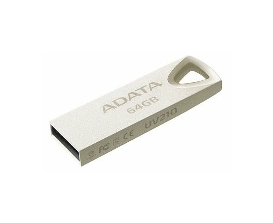  USB-флешка A-DATA 64GB UV210 Металлич. Серебро 