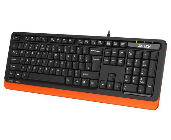  Клавиатура A4Tech Fstyler FKS10 черный/оранжевый 