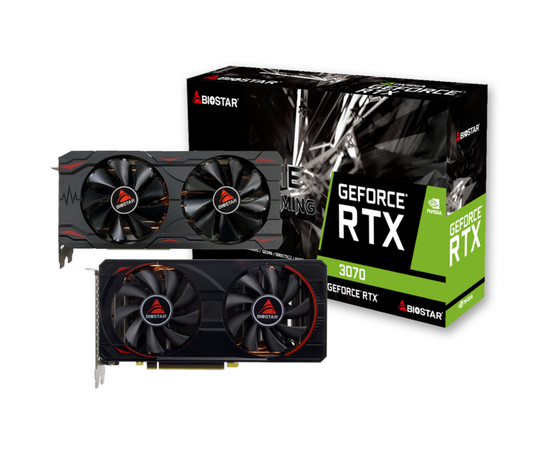  Видеокарта BIOSTAR RTX3070 (VN3706RM82) 8GB GDDR6 256-bit DPx3 HDMI 