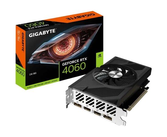  Видеокарта Gigabyte RTX4060 D6 (GV-N4060D6-8GD) 8GB GDDR6 128-bit DPx2 HDMIx2 1FAN RTL 