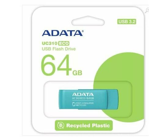  USB-флешка ADATA UC310E-64G-RGN USB3 64GB Green 