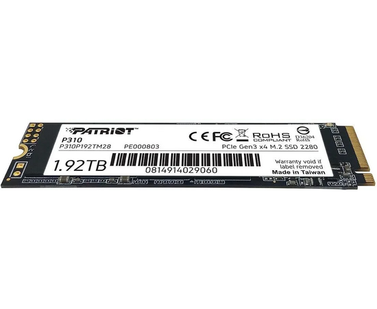  SSD Patriot P310 P310P192TM28 PCIe 3.0 x4 1920GB M.2 2280 