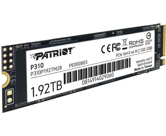  SSD Patriot P310 P310P192TM28 PCIe 3.0 x4 1920GB M.2 2280 