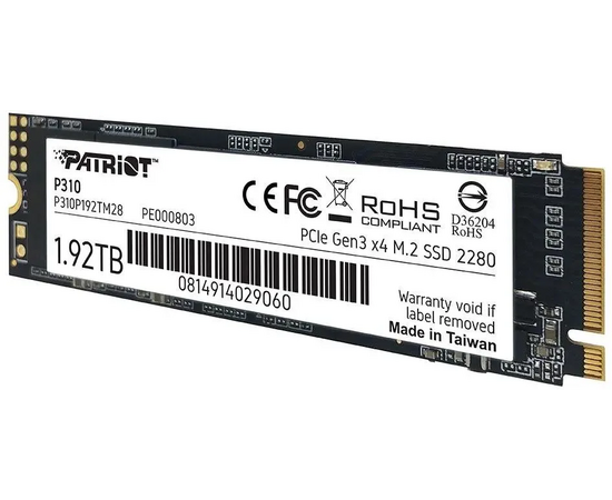  SSD Patriot P310 P310P192TM28 PCIe 3.0 x4 1920GB M.2 2280 