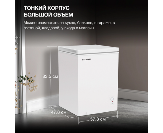  Морозильный ларь Hyundai CH10081 белый 