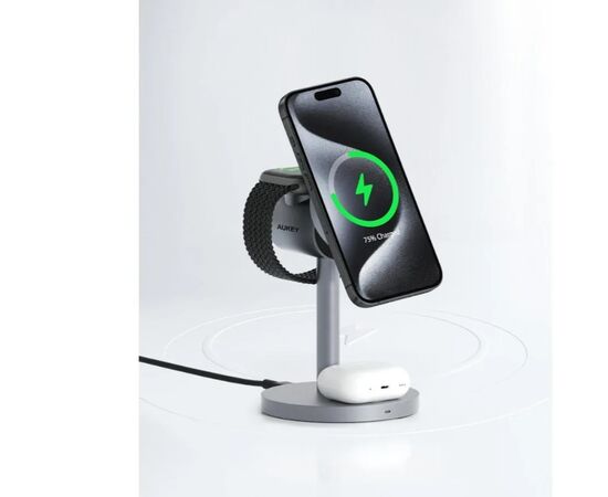  Беспроводное зарядное устройство Aukey LC-MC311 3in1 Qi2 
