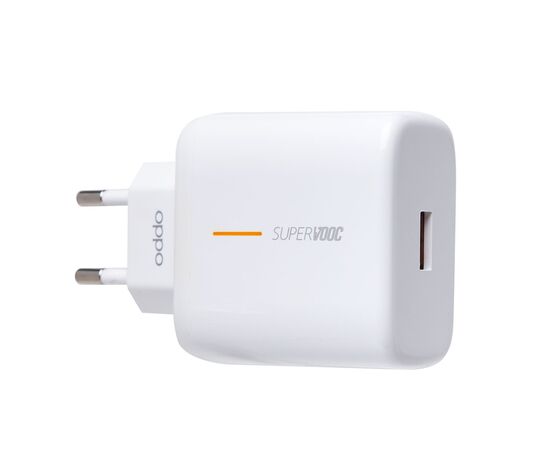  Адаптер Сетевой с кабелем ORG SuperVooc для Realme/Oppo USB 65W (USB/Type-C) (B) (white) (236715) 