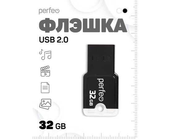  Флешка Perfeo USB 32GB M01 чёрная 
