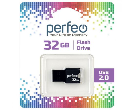  Флешка Perfeo USB 32GB M01 чёрная 