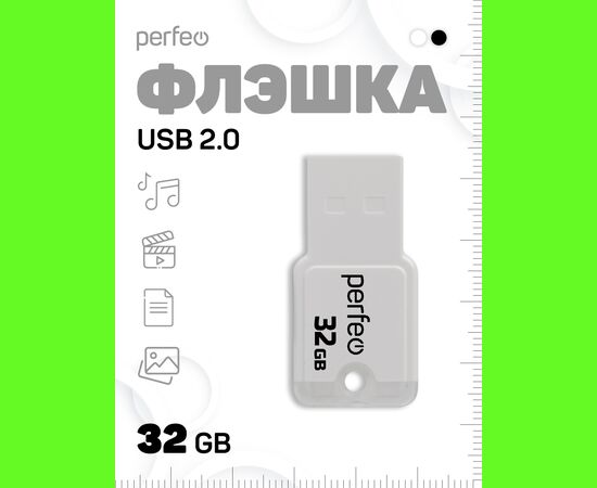  Флешка Perfeo USB 32GB M01 Белая 