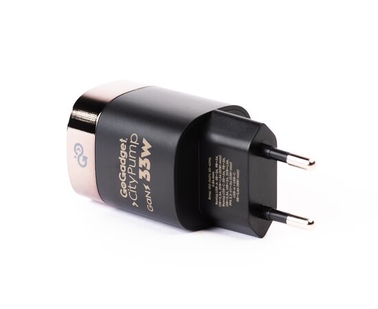  Сетевое зарядное устройство CityPump 33W 1хUSB-C 1xUSB-A LCD GaN, ЧЕРНЫЙ 
