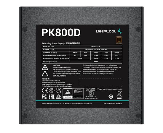  Блок питания Deepcool PK800D (R-PK800D-FA0B-WGEU) 