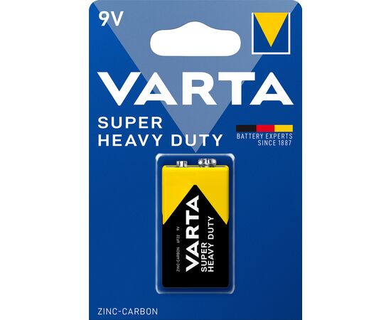  Элемент питания VARTA  6F22 SUPER HEAVY DUTY 9V (1бл)  (1/10) 