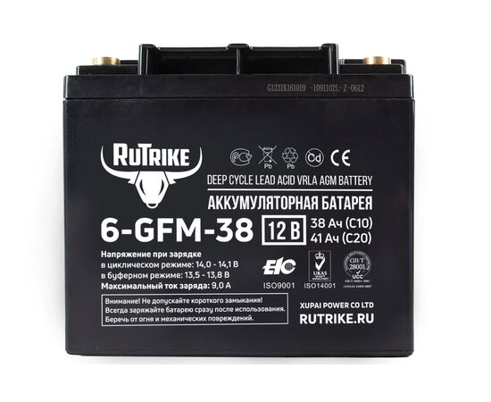  Батарея для ИБП Rutrike 6-GFM-38 12В 41Ач 