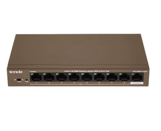  Коммутатор TENDA TEF1109P-8-102W 9Port 10/100M POE 