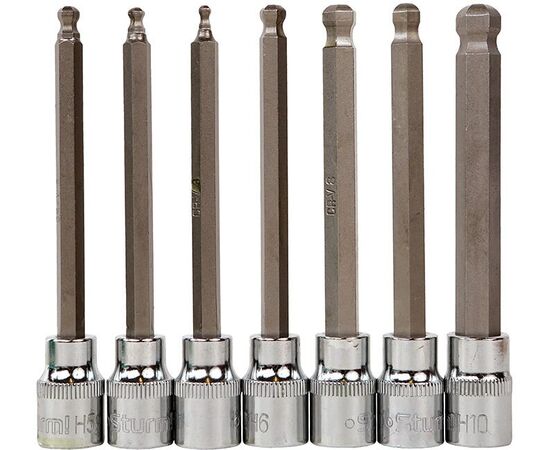  Набор головок Sturm! 1045-18-B7-110 (3/8" 110мм HEX 7шт) 