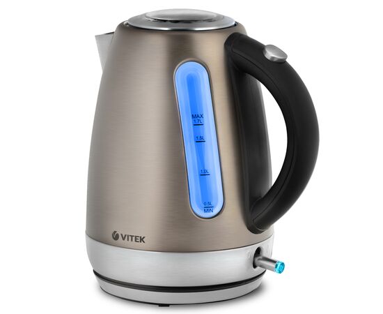  Электрочайник Vitek VT-7025 бежевый и серебристый 