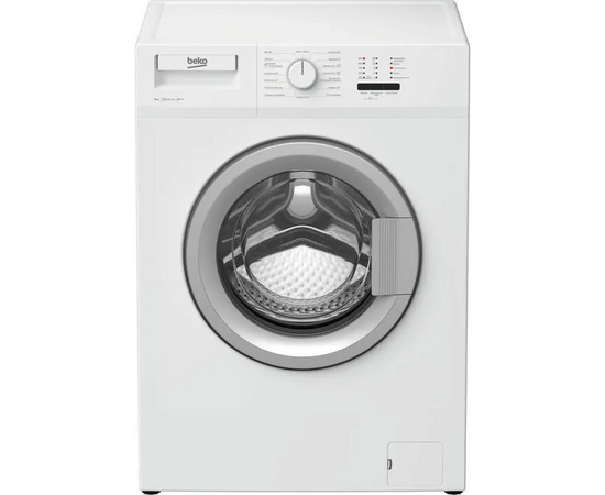  Стиральная машина Beko WRS54P1BSW белая, фронтальная, 85x60x37см, макс.:5кг, 15 программ, классы А/А/D, дисплея - нет 