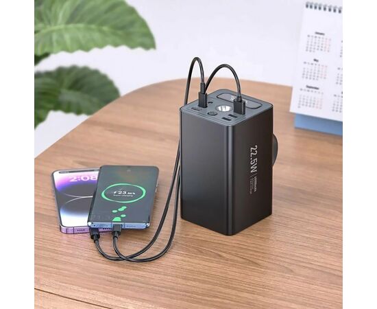  Внешний аккумулятор Hoco J138 22.5W+PD20W+DC12V 60000mAh 2Type-C/USB*3/Type-C*2 (black)(236148) 