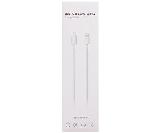  Кабель USB-C  MA019 Type-C - Lightning, 2 м, белый 