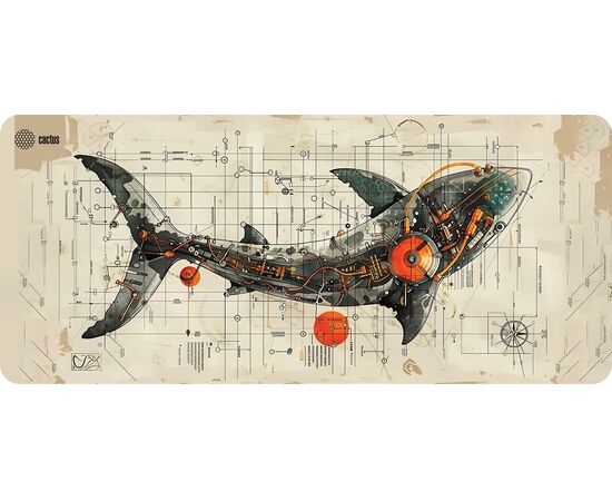 Коврик для мыши Cactus Shark CS-MP-COR03XXL 900x400x4мм 