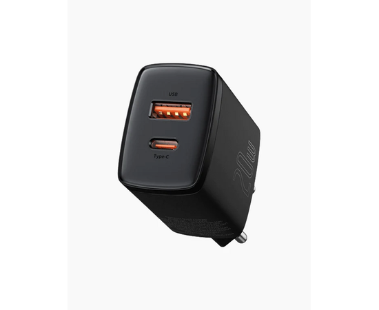  СЗУ Baseus Compact Quick Charger USB-A +Type-C 20W, CCXJ-B01 (Black) 