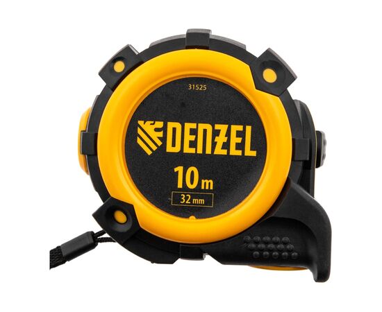  Рулетка Denzel 31525 10мх32мм, автоматич. фиксац., нейлон. покрытие, магнит. зацеп, двухстор. разм 