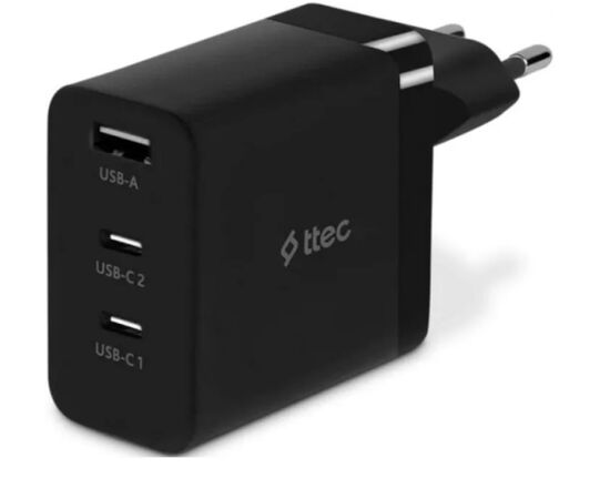  СЗУ TTEC 2SCG03S SmartCharger 65W PD/GAN USB-C Travel Charger Black 