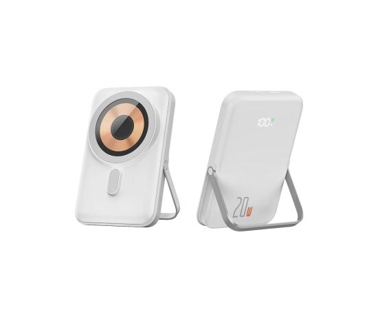  Внешний аккумулятор WiWU Wi-P009 MagSafe 10000 mAh 20W с подставкой (White) 