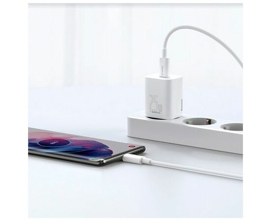  СЗУ Baseus Super Si TZCCSUP-L02 Quick Charger 1C 25W EU Sets White 