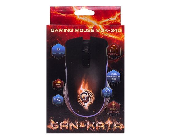  Мышь оптическая Dialog Gan-Kata MGK-34U (black)(116935) 