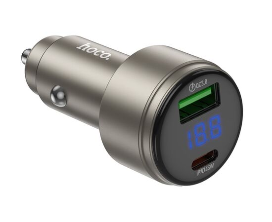  АЗУ HOCO Z57B Glorious 63W dual-port digital display PD45W+QC3.0  cabel Type-C to Type-C (золотой) 
