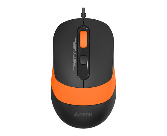  Мышь A4Tech Fstyler FM10 черный/оранжевый оптич. 1600dpi USB 4but (FM10 ORANGE) 