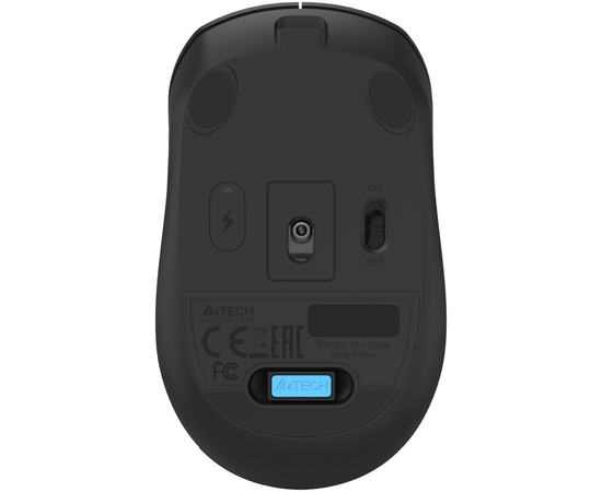  Мышь A4Tech Fstyler FG15CS Air2 черный оптич. 1200dpi silent беспров. USB для ноутбука 3but (FG15CS 